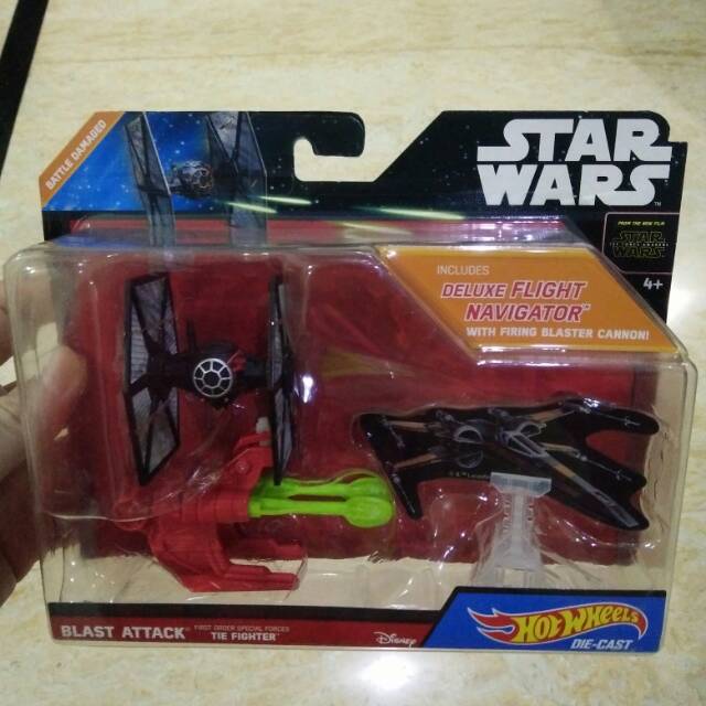 Star Wars Hotwheels Retro Battle Damaged First Order Special Forces Tie Fighter Mattel Original