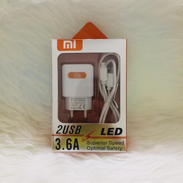 CHARGER BST LED 2USB 3.6A XIAOMI CASAN 2USB ANTI LEDAK