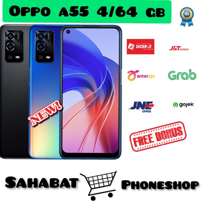 OPPO A55 RAM 4/64 GB GARANSI RESMI