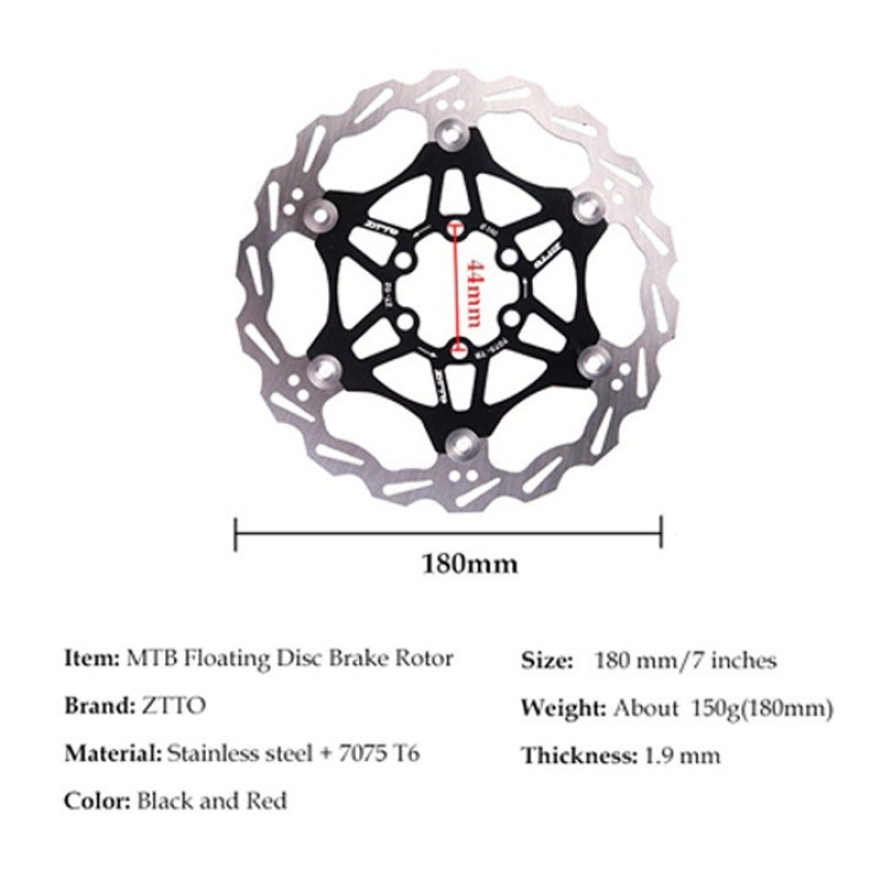 ZTTO Cakram Rem Sepeda MTB 160Mm/180Mm Cakram Rem Floating Bahan Baja Tahan Karat, Cakram Mengambang Suku Cadang Sepeda MTB Pengereman Hidrolik