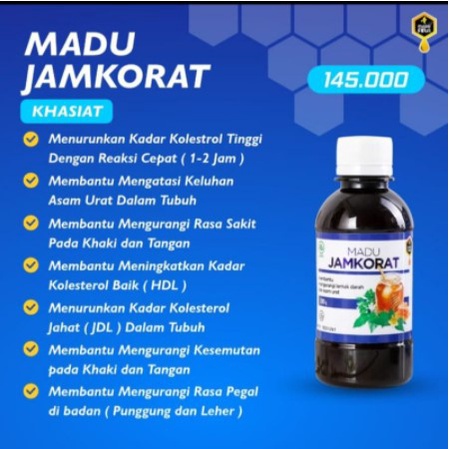 Madu JAMKORAT Asli Original Obat Jamu Penurun Kolesterol Asam Urat Rematik Nyeri Sendi Herbal Ampuh