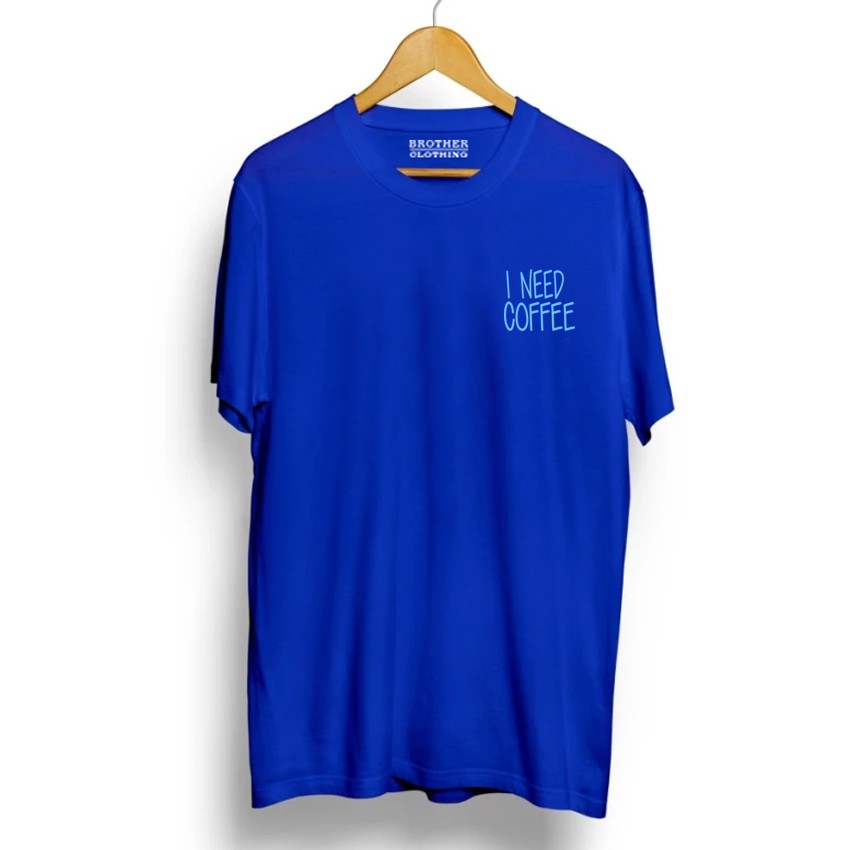 Kaos Distro I Need Coffee Little Light Blue - Abu Misty Premium