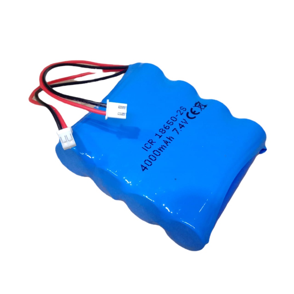 Baterai RC/Mainan Anak/Speaker &amp; Elektronik Lainnya 4X 18650-2S 4000mAh 7.4V DOUBLE SOKET JST PH2.0 &amp; XH 2 PIN