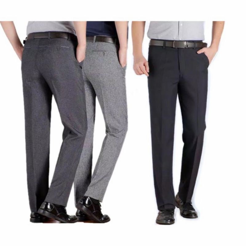 celana katun slim fit pria / celana formal pria/ celana kerja kantor / celana  katun woll