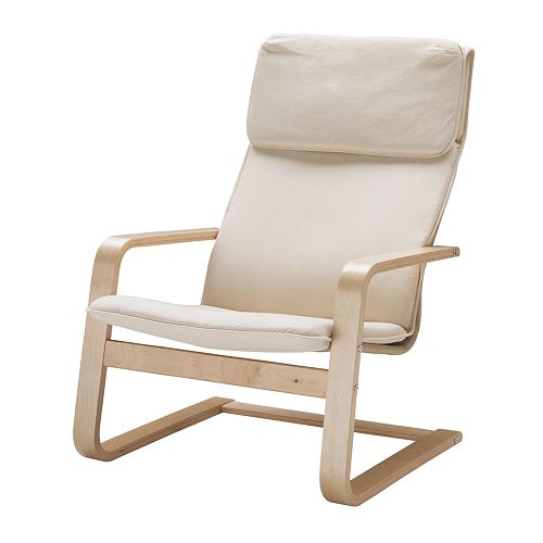 Kursi berlengan ikea / kursi santai / kursi malas / kursi kayu alami IKEA Pello