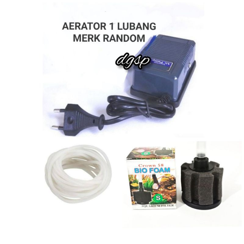 PAKET FILTER AUARIUM TOPLES BULAT DAN MINI AQUARIUM KECIL LENGKAP