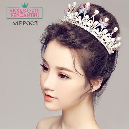 [PRODUK FAVORIT] AKSESORIS WANITA HEADPIECE WEDDING MAHKOTA PENGANTIN MPP003