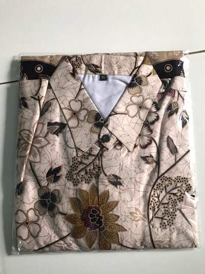 Kembang Rambat Pendek Kemeja Batik Pria Full Furing Bahan Katun Cabut Primisima