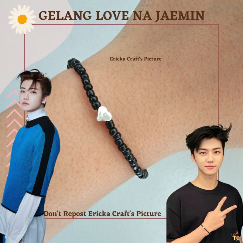 GELANG NCT NA JAEMIN LOVE NANA MANIK MANIK KPOP IDOL KOREA BY ERICKA CRAFT