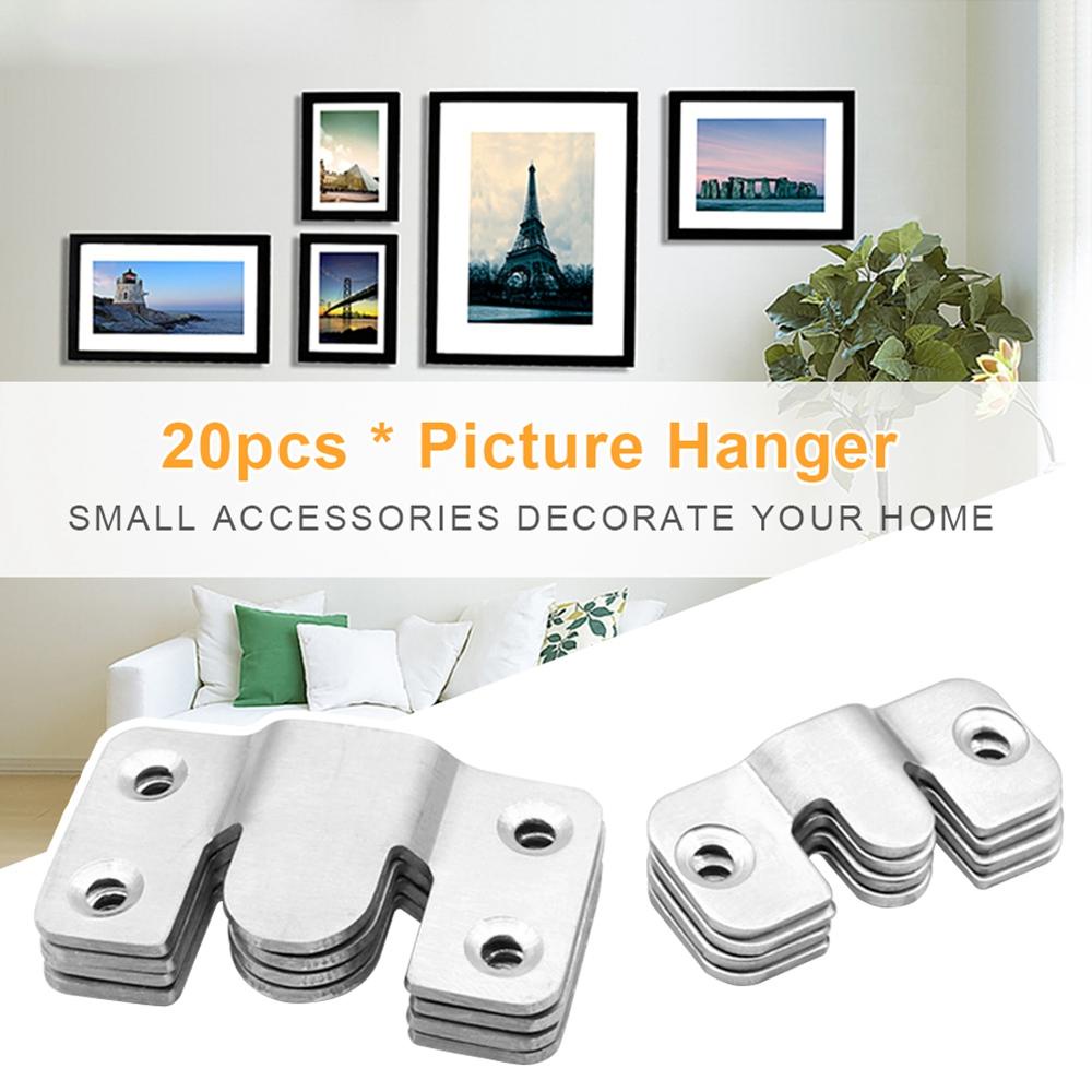 Nickolas1 Kait Bingkai Foto 20pcs Dudukan Siram Interlocking Gallery Lukisan Display Bracket