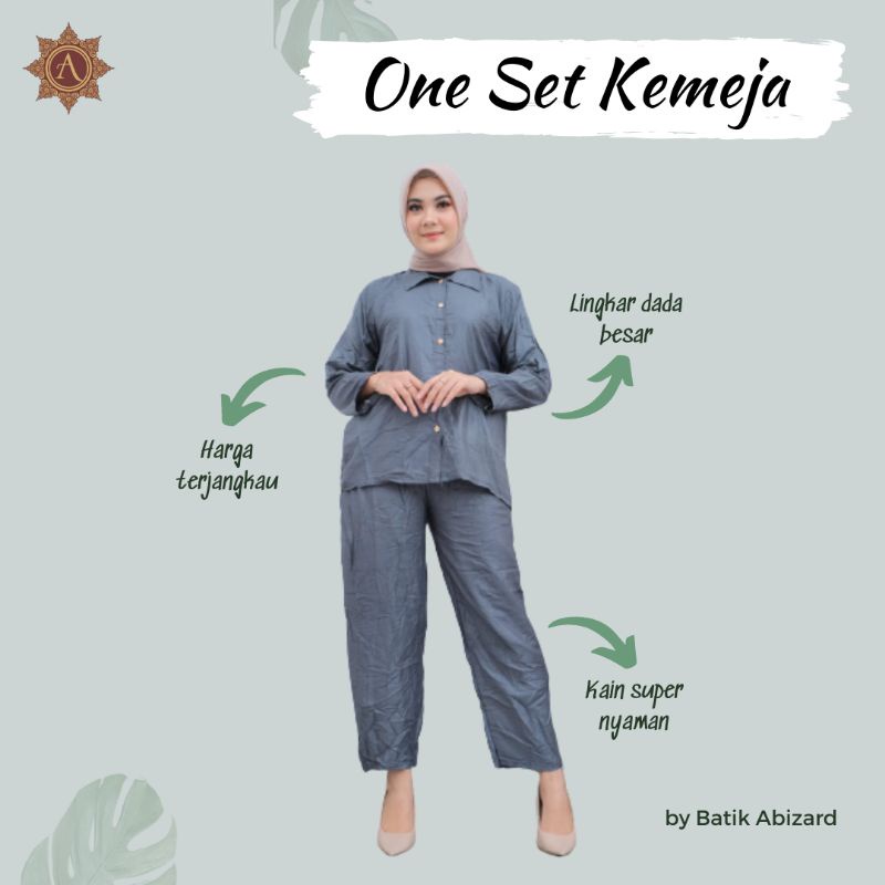 ONE SET POLOS / SETELAN RAYON BUSUI / ONE SET RAYON / SETELAN WANITA / SETELAN RAYON / SETCEL-3