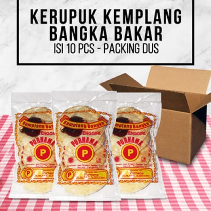 

Kerupuk Kemplang Bangka Bakar Purnama 5 Satu Paket 10 Kantong