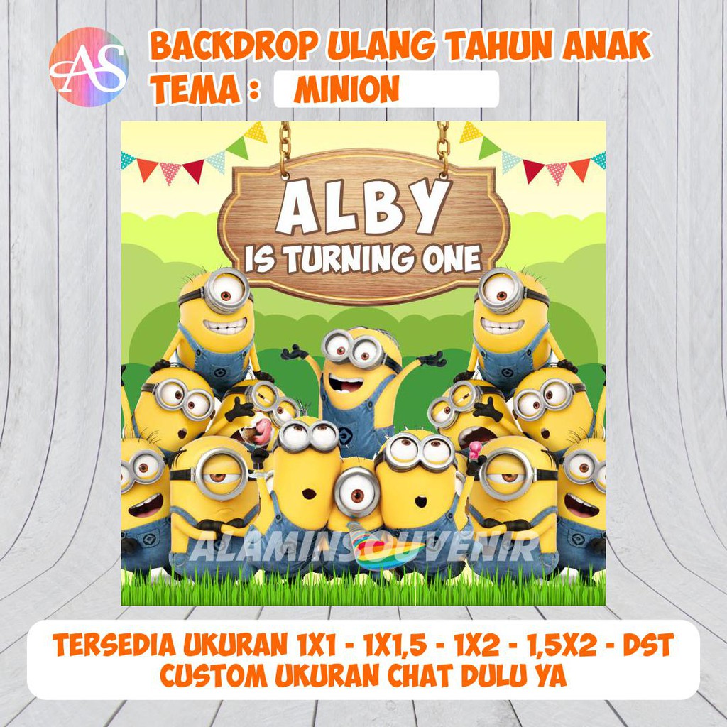 Backdrop Ulang Tahun Anak Tema Minion Shopee Indonesia