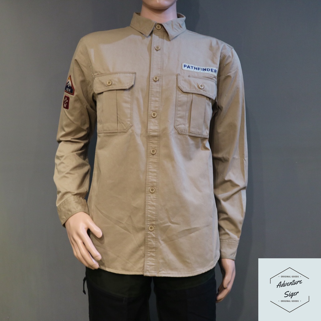 PATHFINDER SHIRT 2.0 KHAKI/NAVY 6782 KEMEJA LENGAN PANJANG EIGERORIGINAL