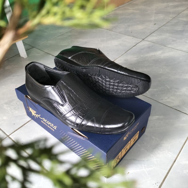 Lacosta Sepatu Kulit Pria Murah Best seller Sepatu pantofel kulit asli