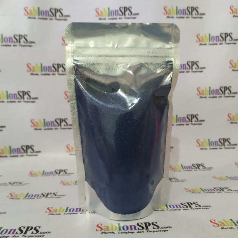 BUBUK GLITER NAVY BLUE GLITTER POWDER 100gr ZIP LOCK