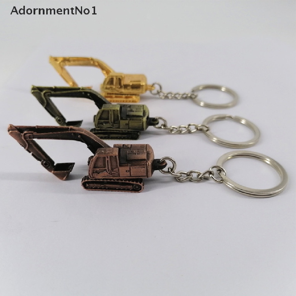 (AdornmentNo1) Gantungan Kunci Bentuk Excavator 3D Bahan Alloy