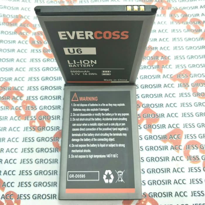 Baterai Battery Batre Original Double Power Evercoss U6 Xtreme 1 Plus