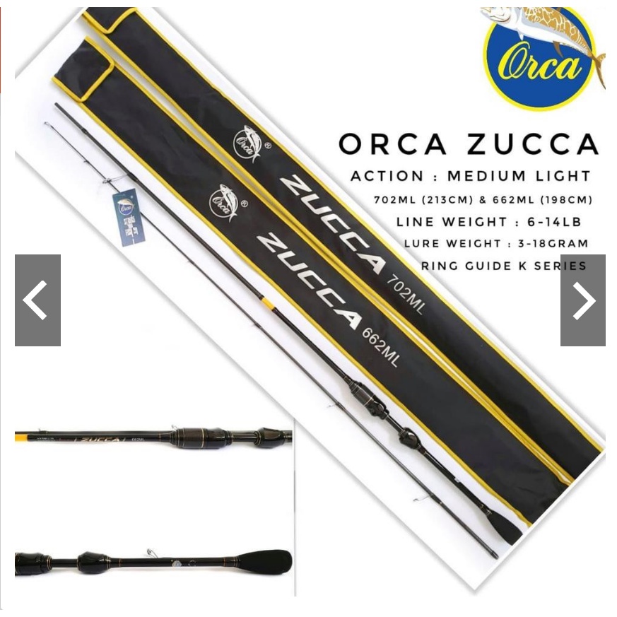 Joran Pancing Spinning 662ML dan 702ML Orca Zucca 198