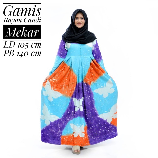 Gamis rayon candi mekar