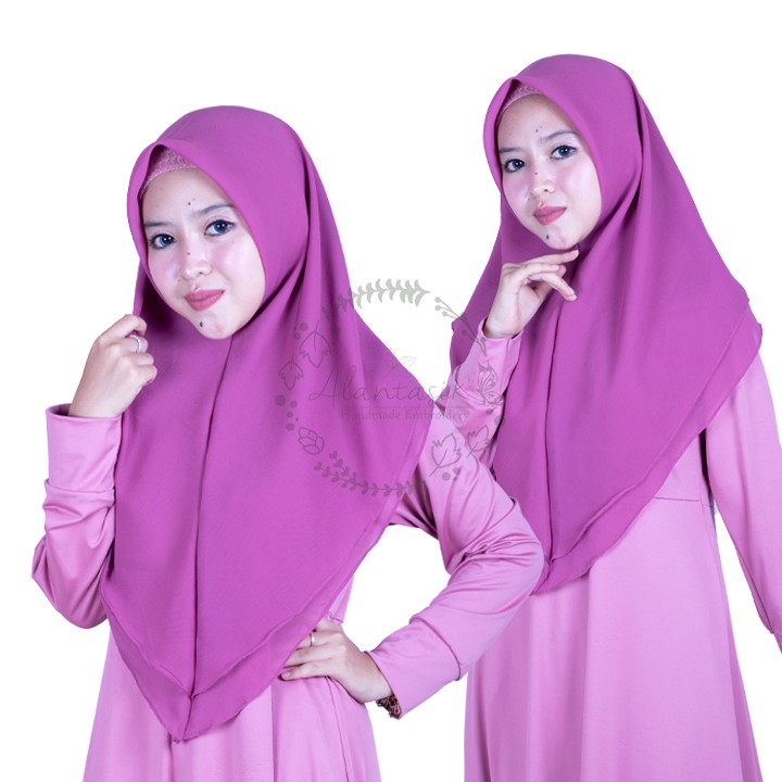 Alantasik - JILBAB INSTAN  BILQIS /  TUDUNG BAWAL LABUH BIDANG HIJAB 2 LAYER GR.2