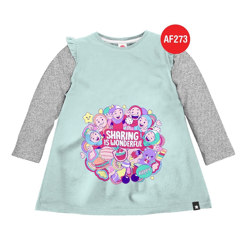 Tunik anak perempuan - Tunik kaos - Tunik Afrakids Af273