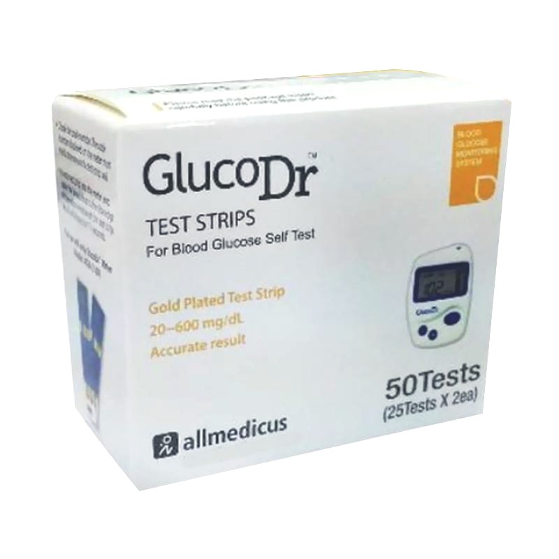 Strip Gula Darah GlucoDr / Glucose Strip Gluco Dr isi 50 strip