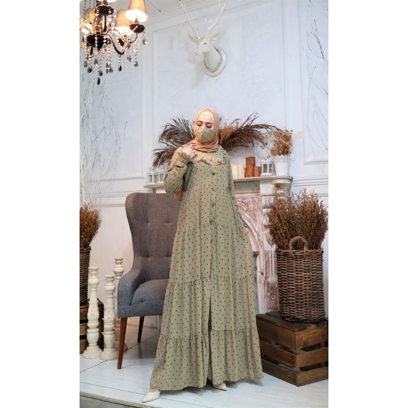 AMENA POLKA DRESS CERUTY BABYDOLL