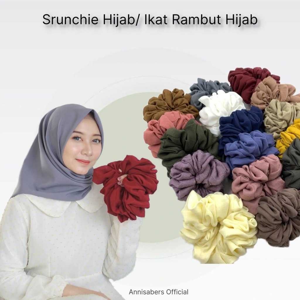 Scrunchie hijab / Ikat rambut hijab / Scrunchie hijab