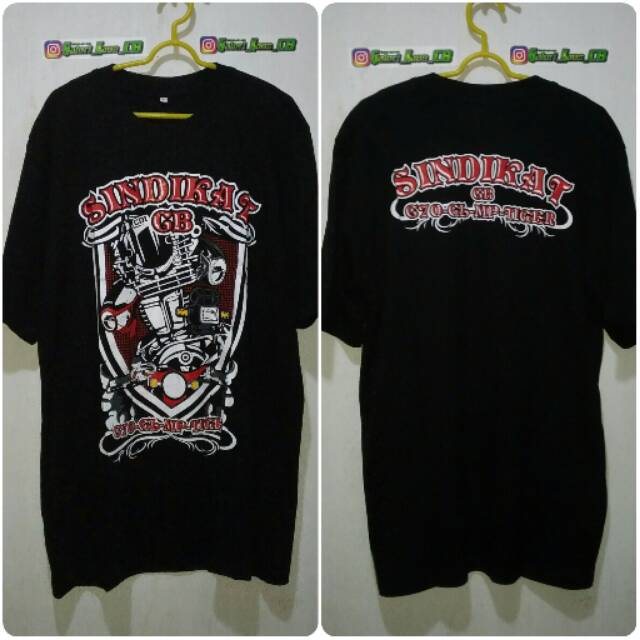 Kaos herex SINDIKAT CB C70 GL MP TIGER / COD bayar di tempat