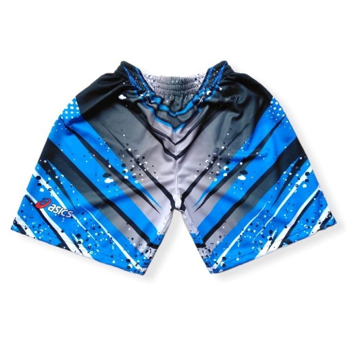 Celana voli volly motif biru air full printing Proliga bahan tebal nyaman dipakai murah