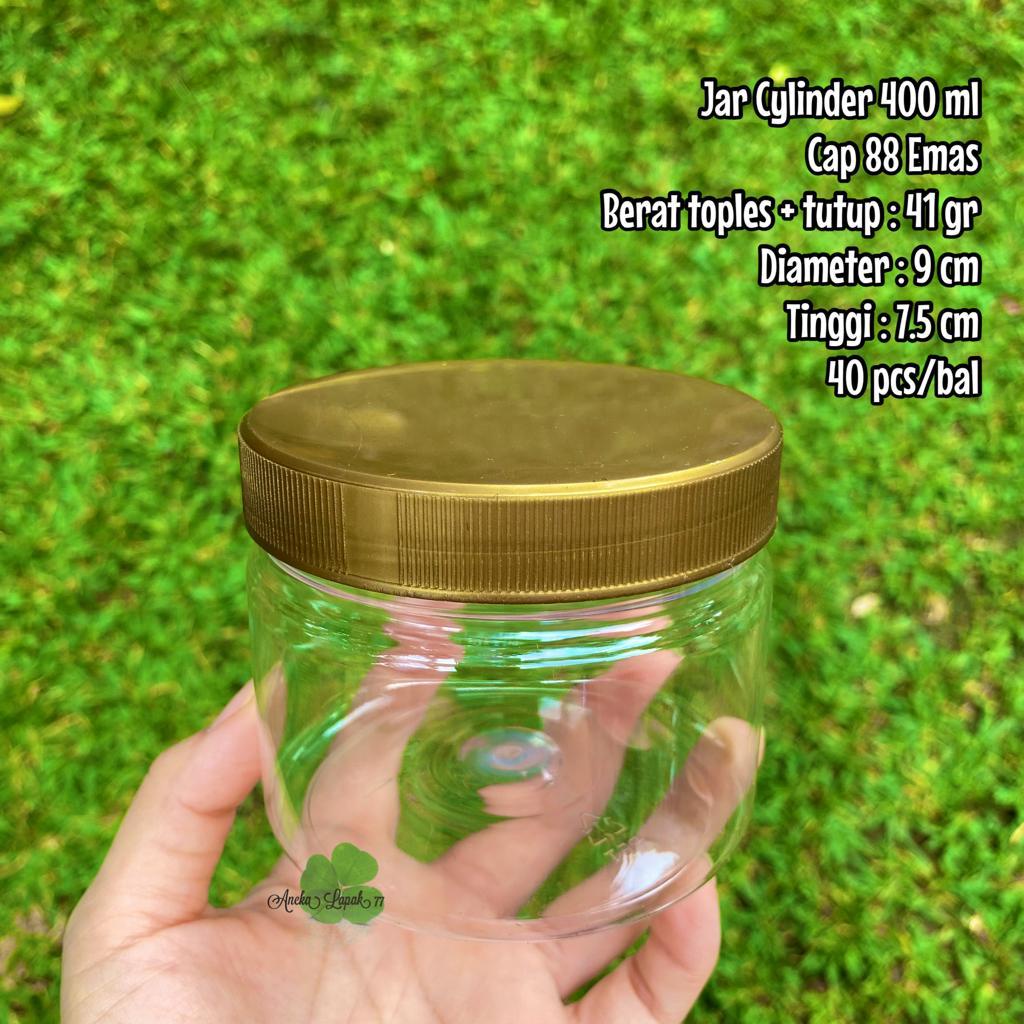 Toples Jar 400 ml ekonomis toples plastik kue kerupuk cookies murah