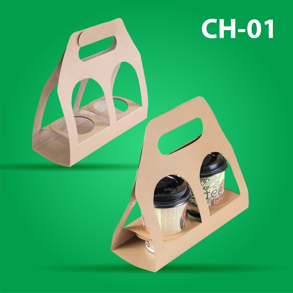 Paper Cup Holder Cup Holder Tempat Gelas Kopi (CH1K2-Laminasi)