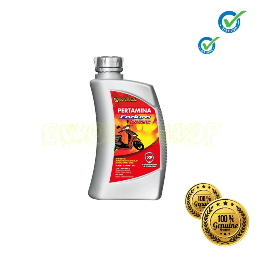 OLI PERTAMINA ENDURO MATIC 10W-30 0,8 L 100% Original Product