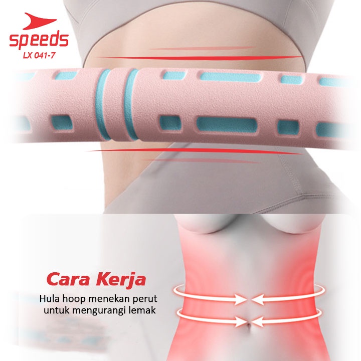Hula Hoop SPEEDS Hulahop Portabel Yoga Fitness Adjustable Ring Mainan Anak Kaki Pengecil Perut 041-7-4