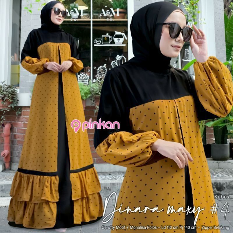 DINARA MAXY#4 BY PINKAN/BAHAN CERRUTY MOTIF+MONALISA POLOS