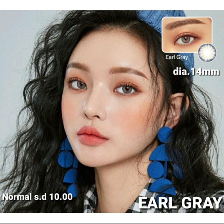 Softlens Pudding Earl Grey by EOS Normal s.d Minus 10.00,  Dia 14mm