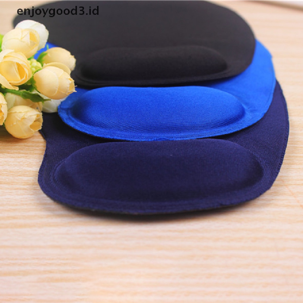 (Id) Mouse Pad Ergonomis Nyaman Anti Slip Dengan Bantalan Pergelangan Tangan Untuk Pc (Dd)