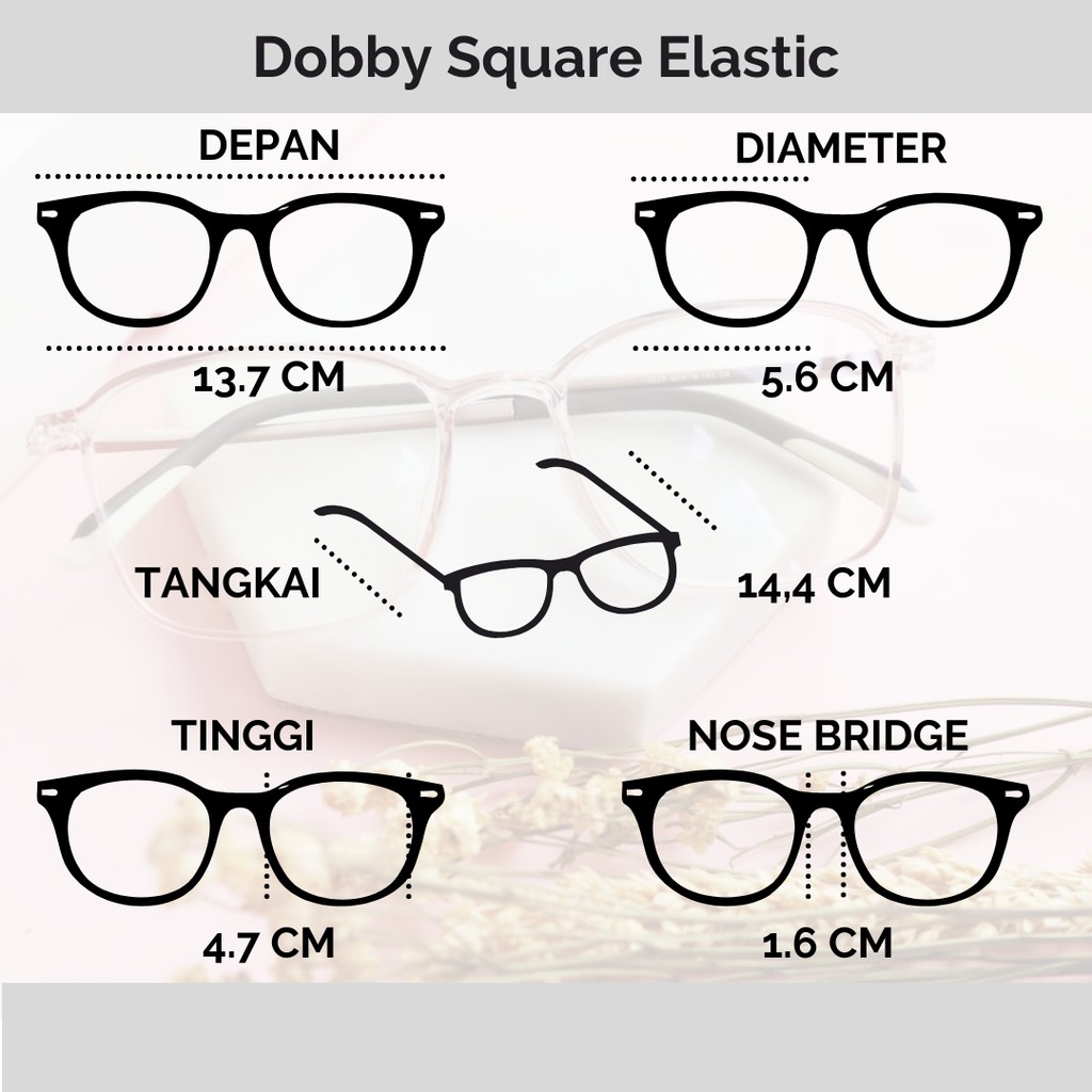 Frame Kacamata Dobby Square