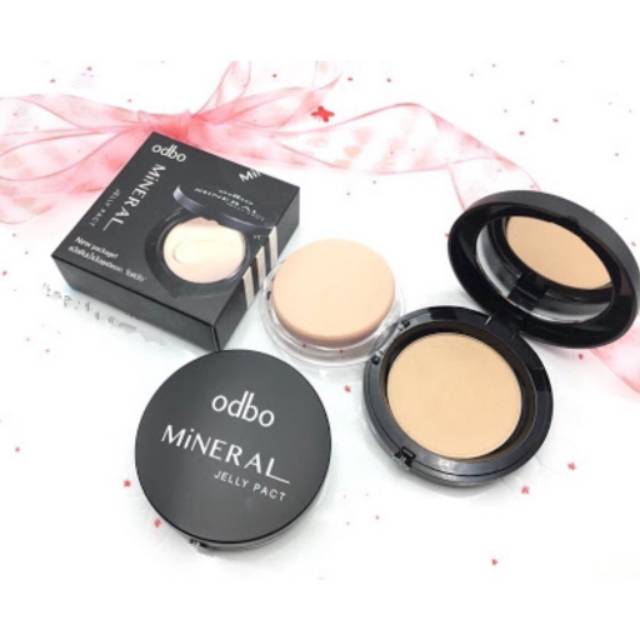 ODBO Mineral Jelly Pact SPF36 PA #OD619 Thailand / Compact Powder Cushion Bedak Padat Full Coverage