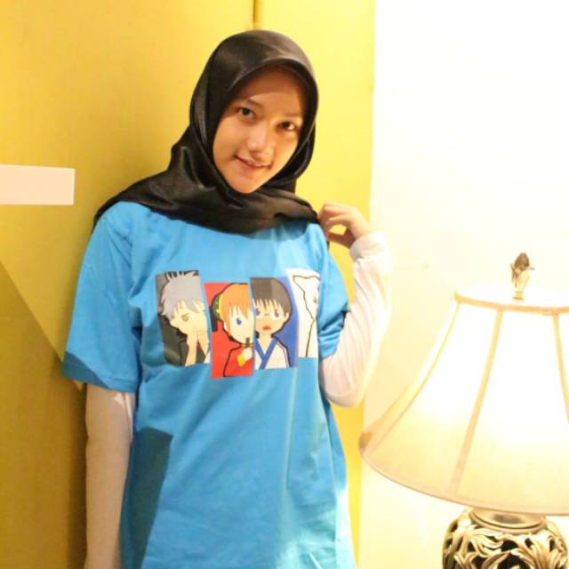 Kaos Gintama Biru Laut