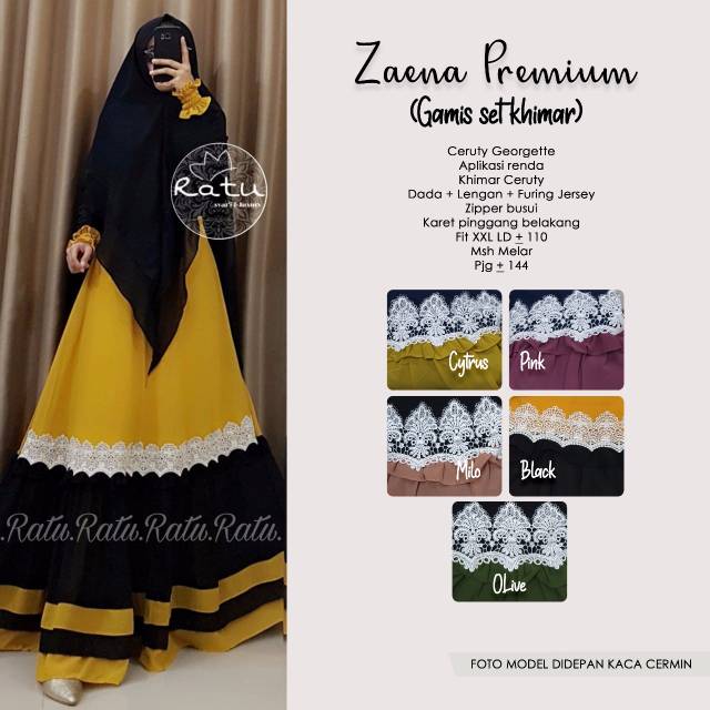 ZAENA PREMIUM RATU / SYARI TERMURAH / ORI RATU / GAMIS MURAH