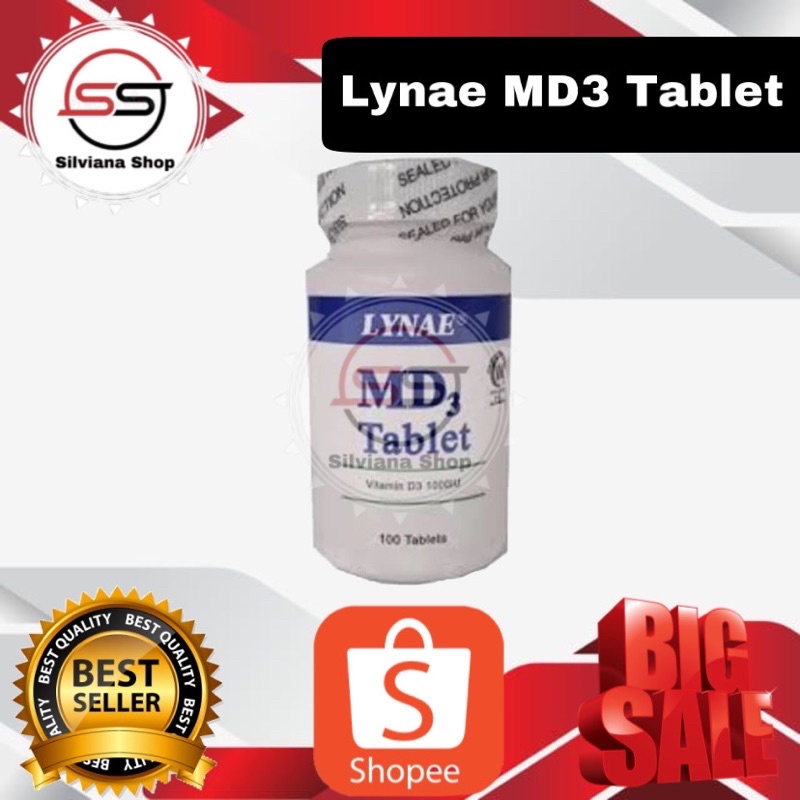 Lynae MD3 Tablet Asli Mencerahkan Kulit Badan