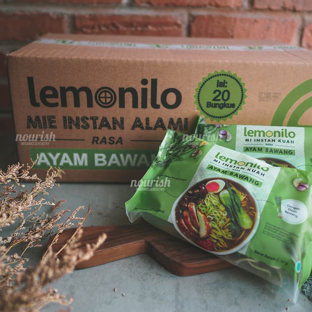 Lemonilo Mie Kuah Rasa Ayam Bawang NO MSG - 1 Dus ( 20 Pcs )