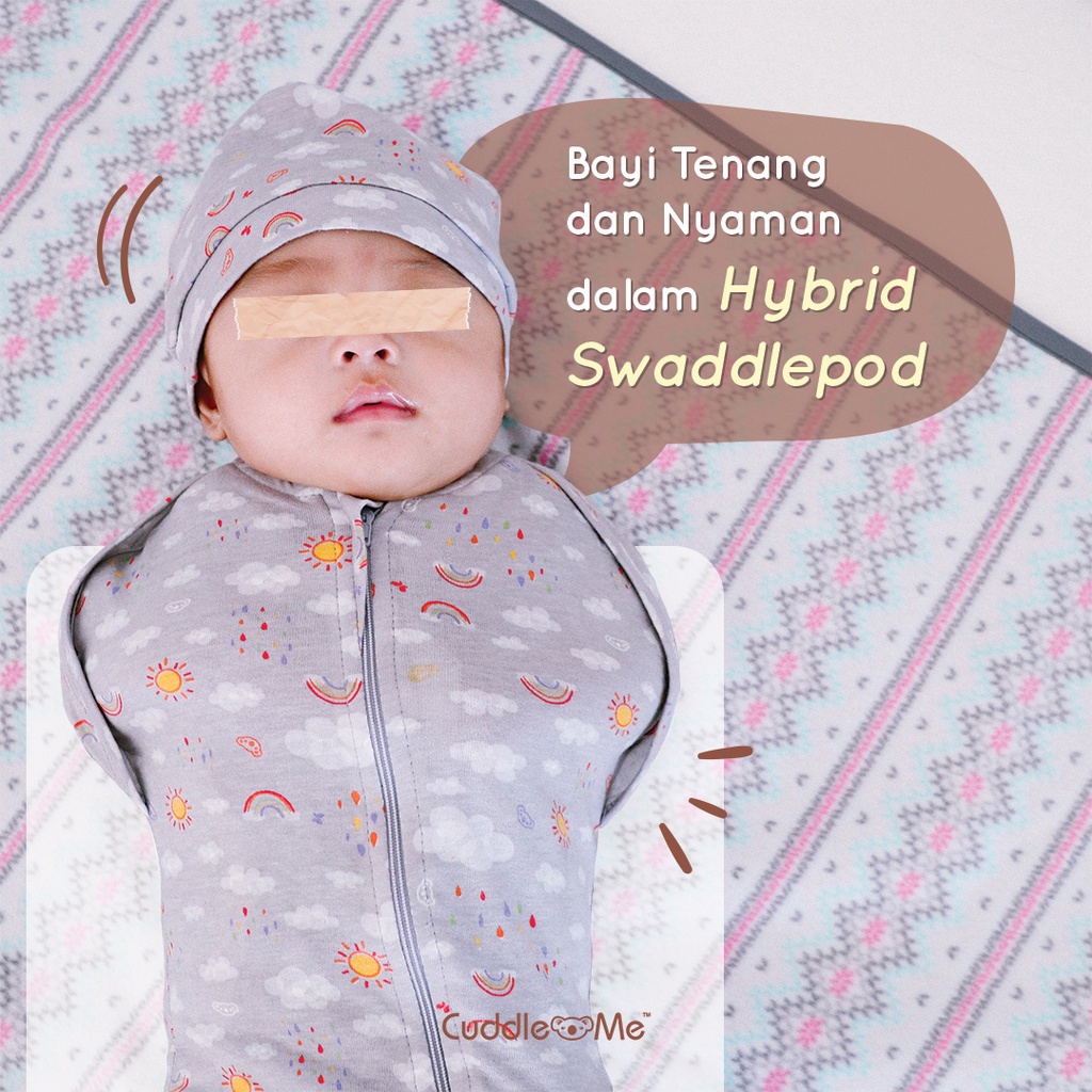 Bedong Instan Bayi Newborn CuddleMe Hybrid SwaddlePod Ergonomis Praktis Nyaman SNI