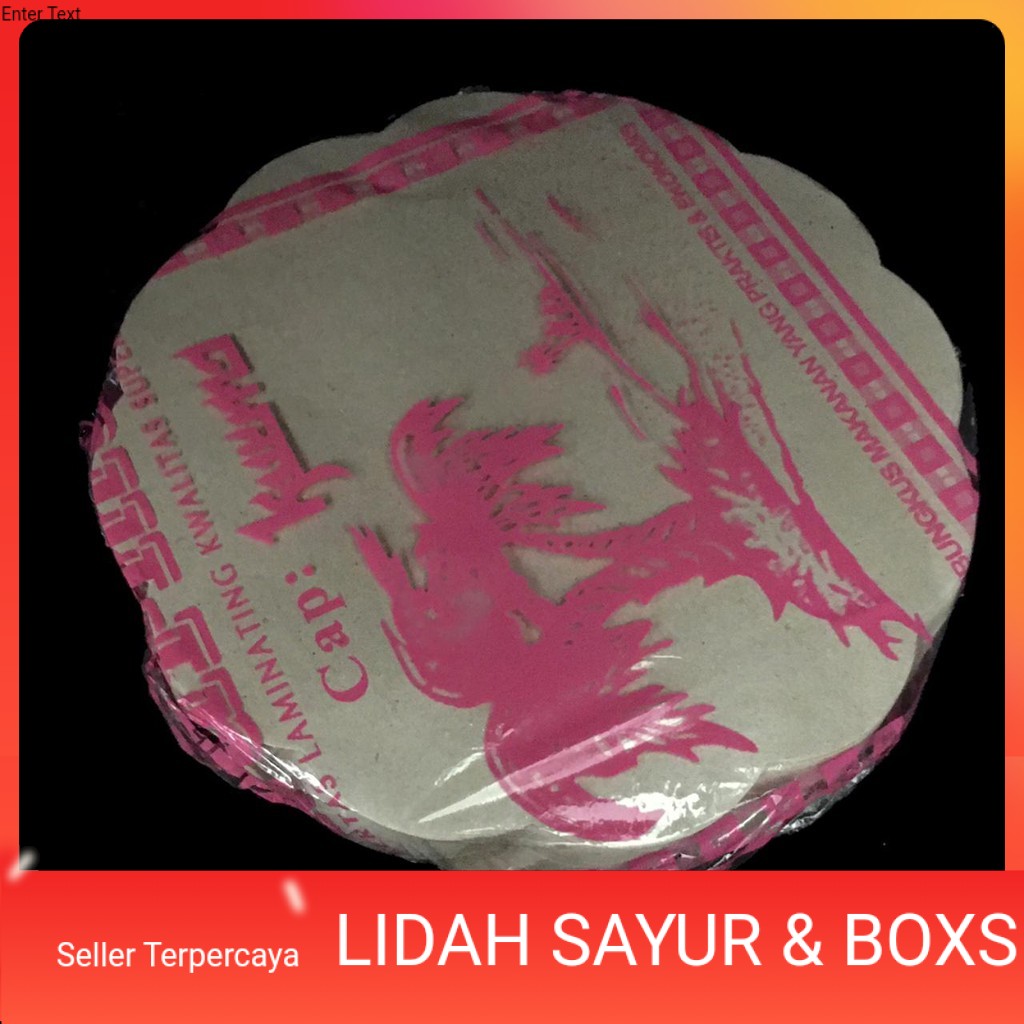 KERTAS NASI 180 lembar kertas nasi coklat bunga kembang bulat alas piring rotan bakul warung minyak