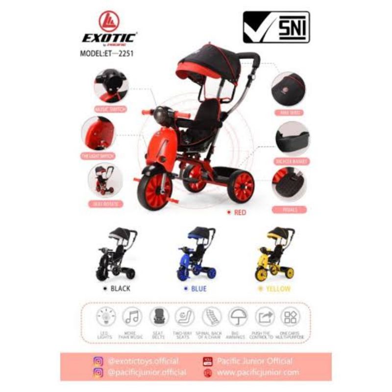 SEPEDA RODA TIGA ANAK EXOTIC ET 2251