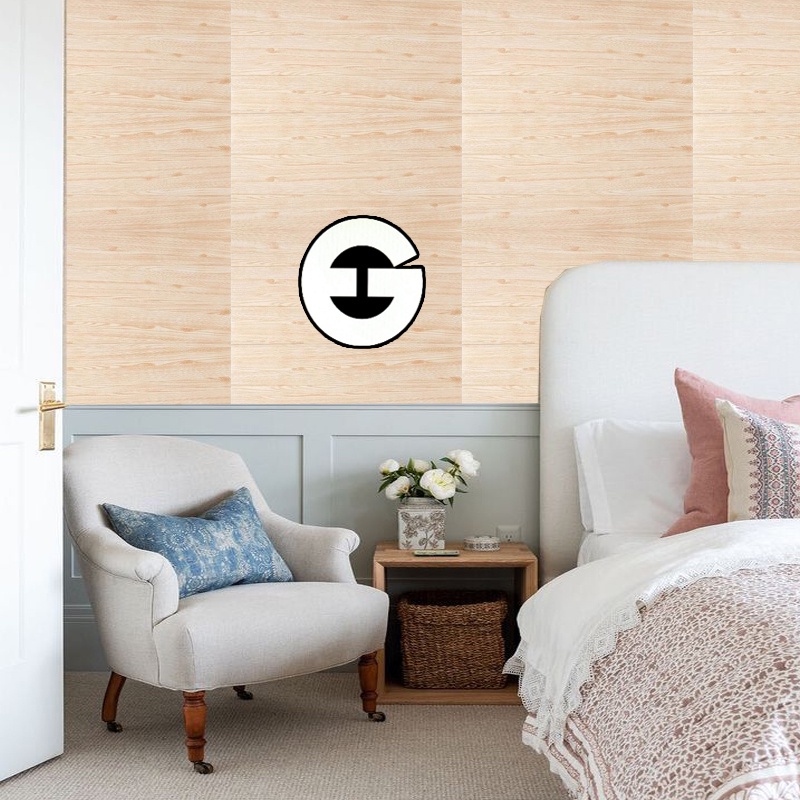WA Wallpaper Kayu Cream Foam Premium Wallpaper Sticker