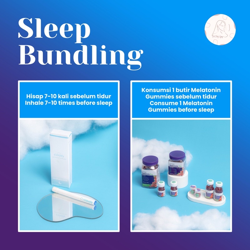 [IMPORT SLEEP BUNDLING] CLOUDY Melatonin Diffuser &amp;  30 NATROL Melatonin Gummies SLEEP CALM