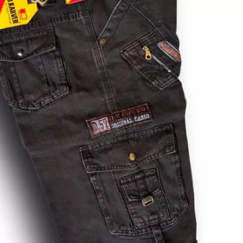 Celana Cargo Panjang PDL Pria Decaver / Ganveer Kargo Gunung Hijau Army Size 27 Sampai Jumbo 44